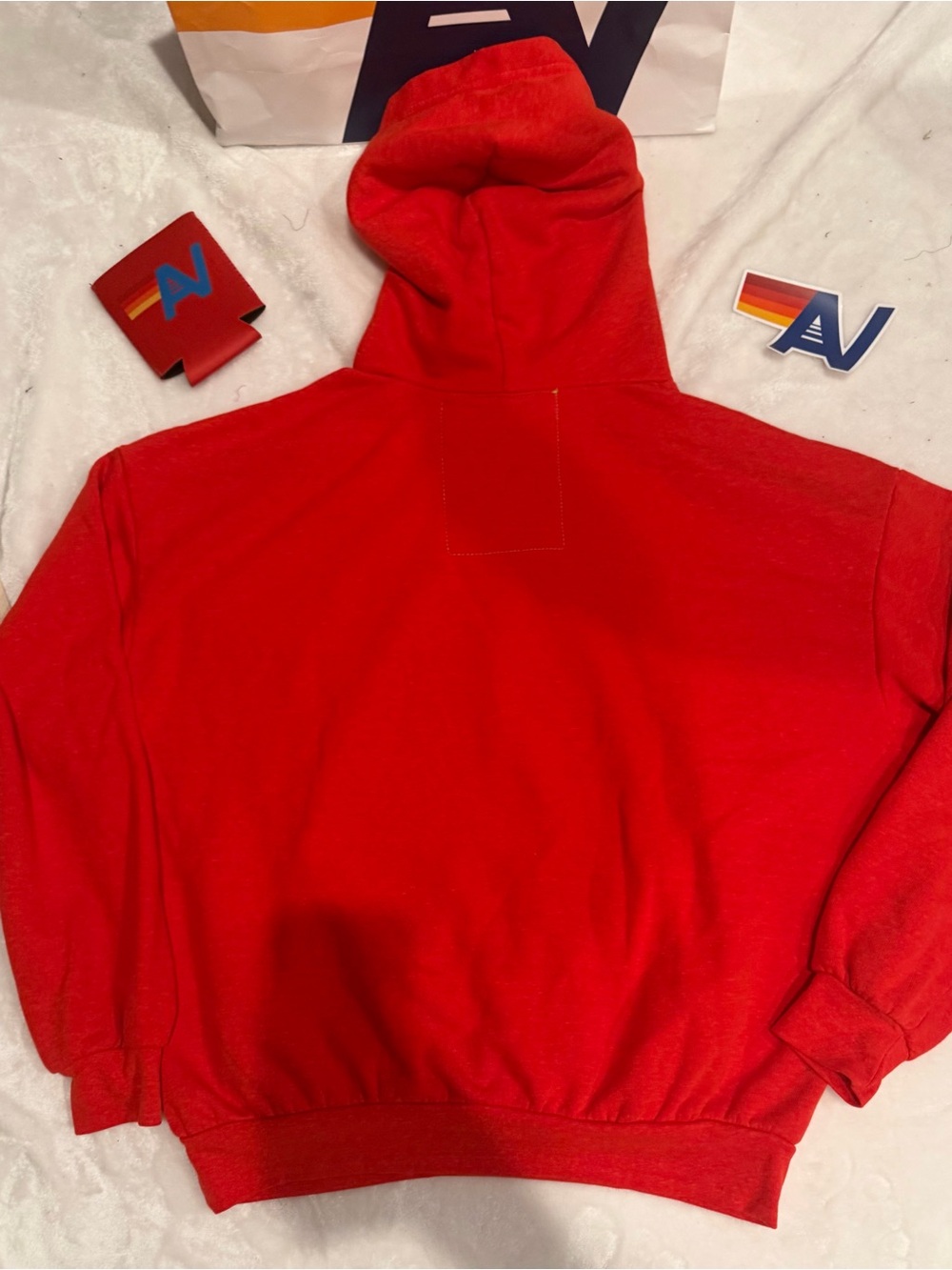 - NWT Aviator Nation Relaxed logo Pullover Hoodie Ice XS + Tote Bag - Picture 3 of 5